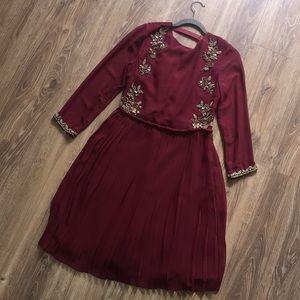Women’s Ted Baker London Beaded Dress - Maroon